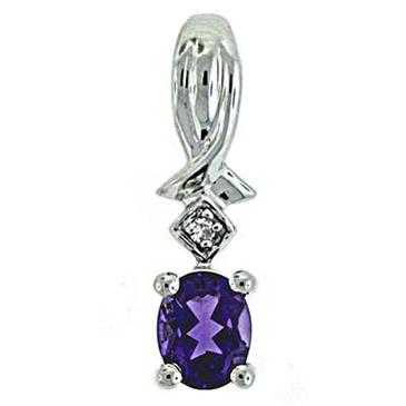 Prima Amethyst & Diamond Pendant