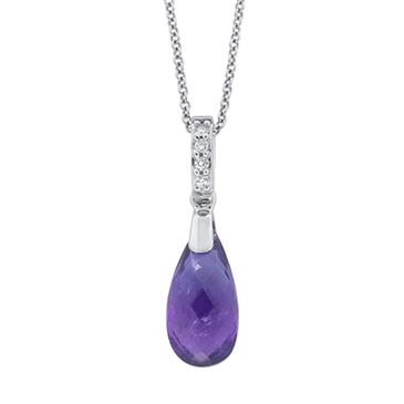 Prima Amethyst & Diamond Pendant