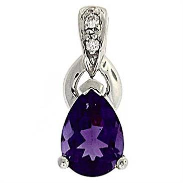 Prima Amethyst & Diamond Pendant