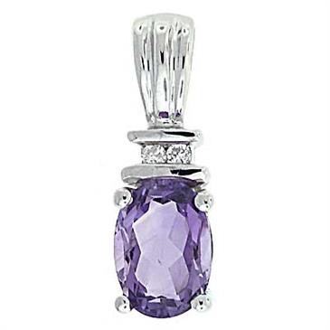 Prima Amethyst & Diamond Pendant