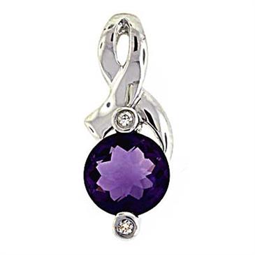 Prima Amethyst & Diamond Pendant