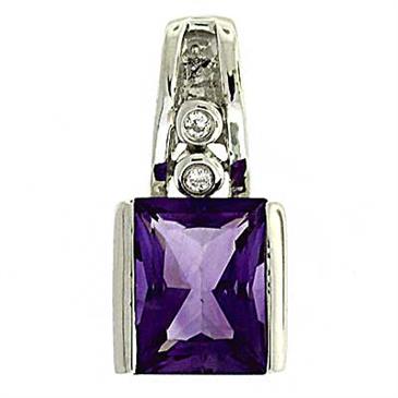 Prima Amethyst & Diamond Pendant