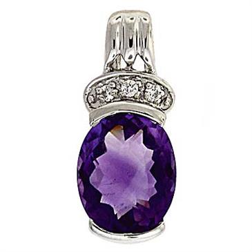 Prima Amethyst & Diamond Pendant