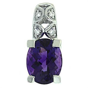 Prima Amethyst & Diamond Pendant