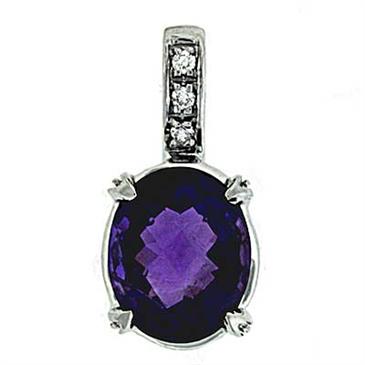 Prima Amethyst & Diamond Pendant