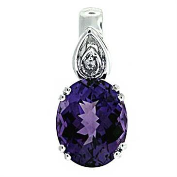 Prima Amethyst & Diamond Pendant