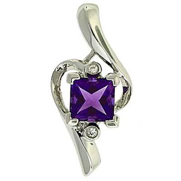 Prima Amethyst & Diamond Pendant