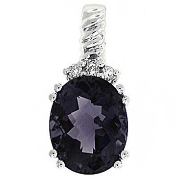 Prima Amethyst & Diamond Pendant