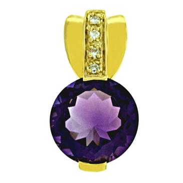 Prima Amethyst & Diamond Pendant