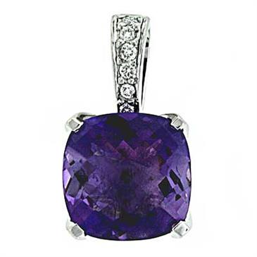 Prima Amethyst & Diamond Pendant