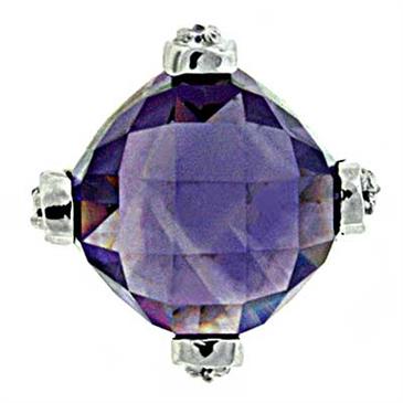 Prima Amethyst & Diamond Pendant