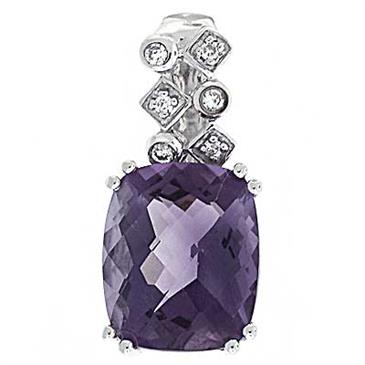 Prima Amethyst & Diamond Pendant