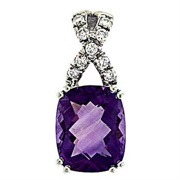 Prima Amethyst & Diamond Pendant