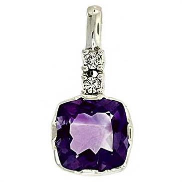 Prima Amethyst & Diamond Pendant