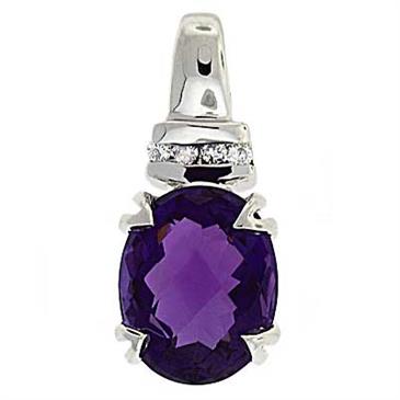 Prima Amethyst & Diamond Pendant