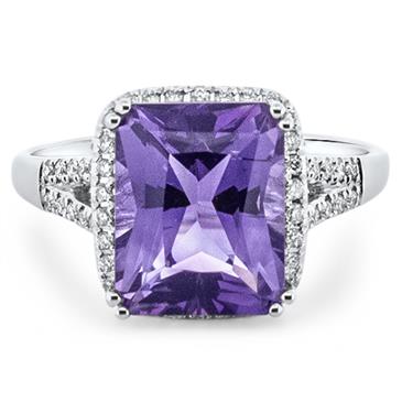 Prima Amethyst & Diamond Ring