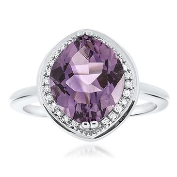 Prima Amethyst & Diamond Ring