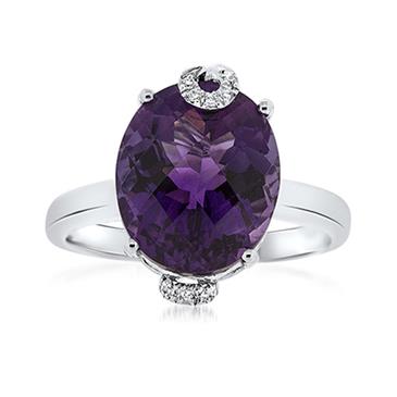 Prima Amethyst & Diamond Ring