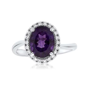 Prima Amethyst & Diamond Ring