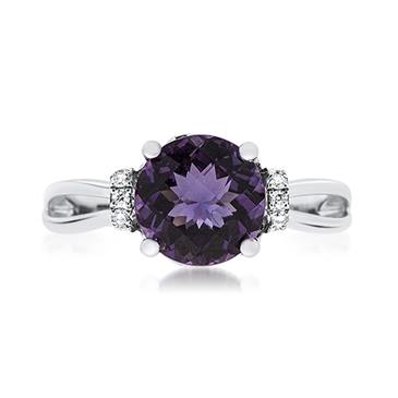 Prima Amethyst & Diamond Ring