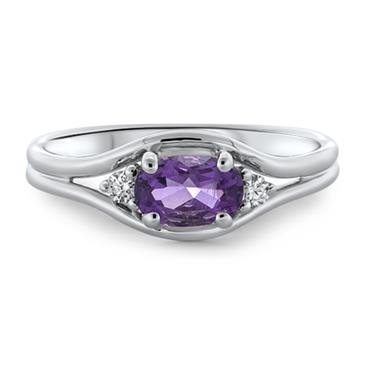 Prima Amethyst & Diamond Ring