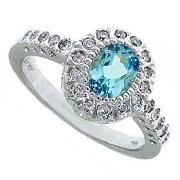 Prima Aquamarine & Diamond Ring