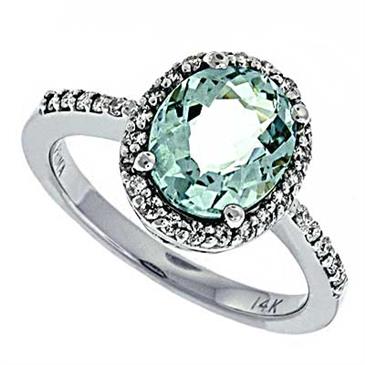 Prima Aquamarine & Diamond Ring