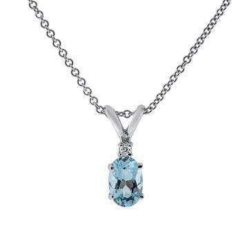 Prima Aquamarine & Diamond Pendant