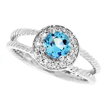 Prima Aquamarine & Diamond Ring