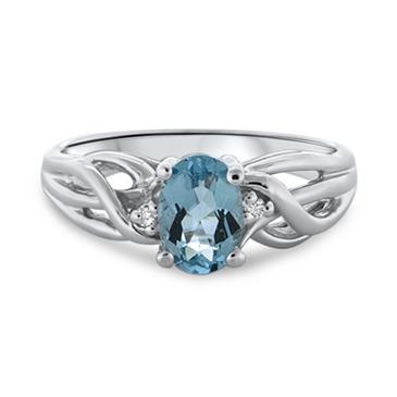 Prima Aquamarine & Diamond Ring