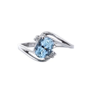 Prima Aquamarine & Diamond Ring