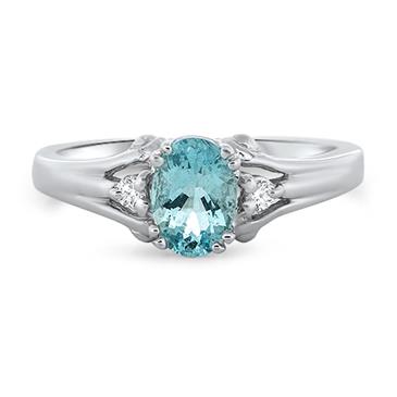 Prima Aquamarine & Diamond Ring