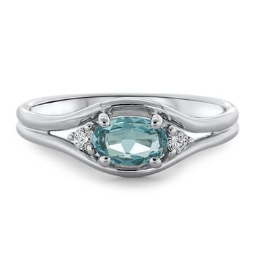 Prima Aquamarine & Diamond Ring