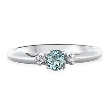 Prima Aquamarine & Diamond Ring