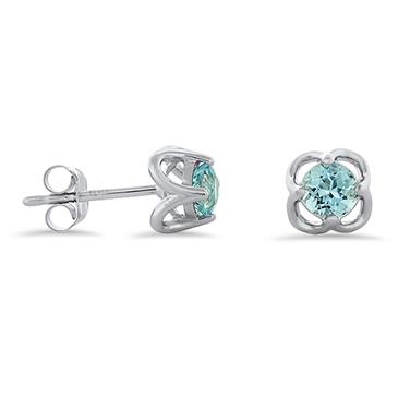 Prima Aquamarine Fancy Stud Earrings