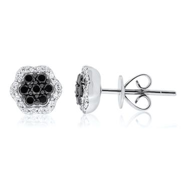 Prima Black & White Diamond Earrings