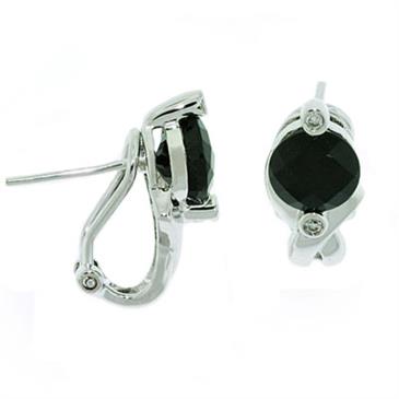 Prima Black Onyx & Diamond Earrings