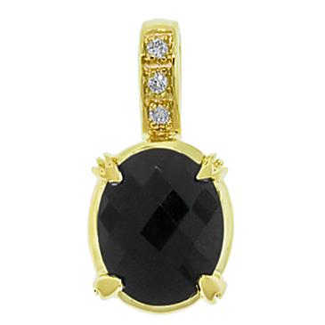 Prima Black Onyx & Diamond Pendant