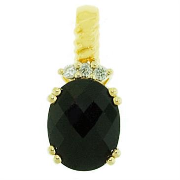 Prima Black Onyx & Diamond Pendant