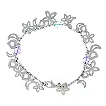 Prima Blue Topaz And Pink Amethyst Bracelet