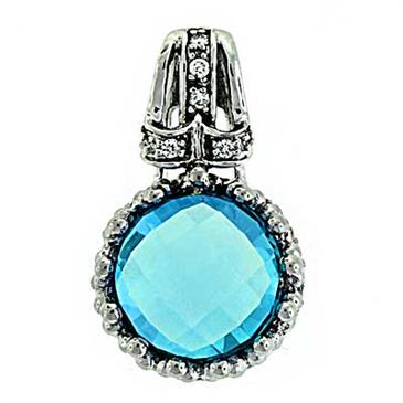 Prima Blue Topaz & Diamond Pendant