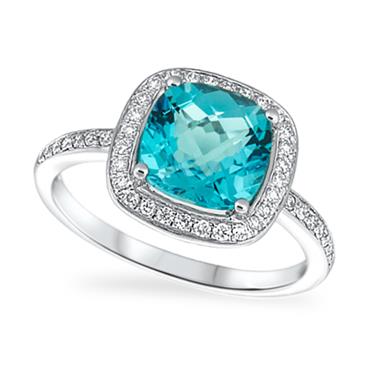 Prima Blue Topaz & Diamond Ring