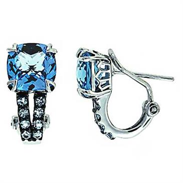 Prima Blue Topaz Earrings