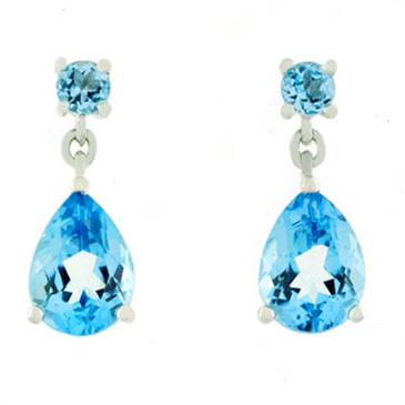 Prima Blue Topaz Earrings