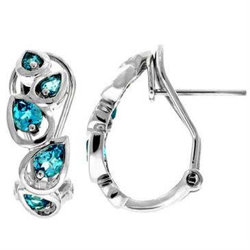 Prima Blue Topaz Earrings