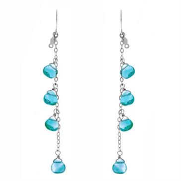 Prima Blue Topaz Earrings