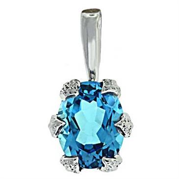 Prima Blue Topaz Pendant