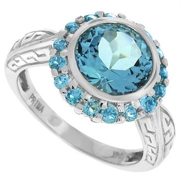 Prima Blue Topaz Ring