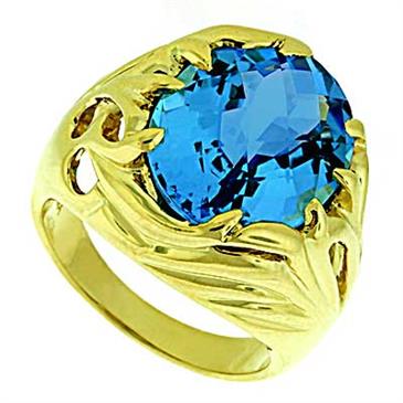 Prima Blue Topaz Ring