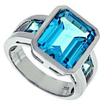 Prima Blue Topaz Ring